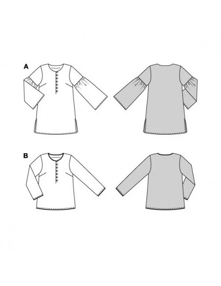 Patron Burda 5822 - Blouse rétro-chic du 36 au 48 FR