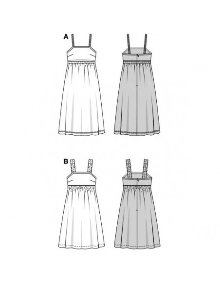 Patron Burda 5821 - Robe d'occassion du 34 au 44 FR