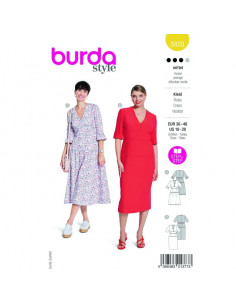 Patron Burda 5820 - Robes charme boho du 36 au 46 FR