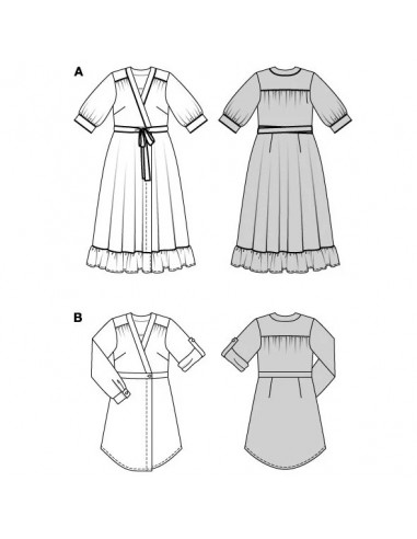 Patron Burda 5819 - Robe portefeuille du 36 au 48 FR