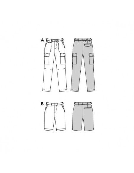 Patron Burda 5814 - Pantalons avec poches du 46 au 56 FR