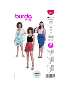 Patron Burda 5811 - Jupe avec fronces latérales du 34 au 48 FR