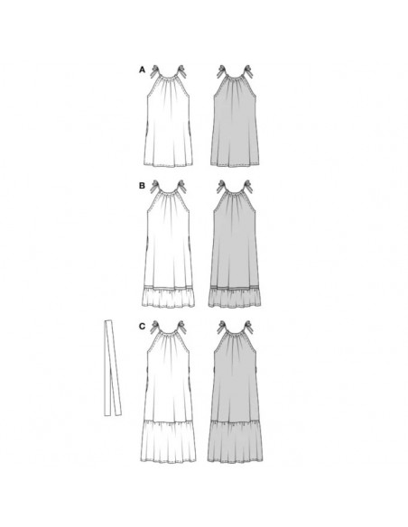 Patron Burda 5810 - Robe en popeline du 34 au 48 FR