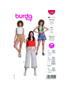 Patron Burda 5808 - Shorts et pantalons du 34 au 48 FR