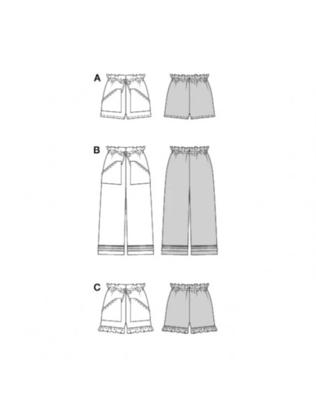Patron Burda 5808 - Shorts et pantalons du 34 au 48 FR