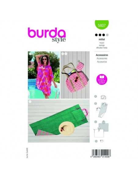 Patron Burda 5807 - Kit plage