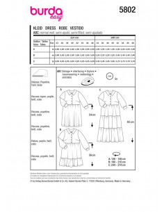 Patron Burda 5802 - Robe chemisier du 34 au 48 (FR) 2