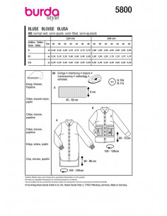 Patron Burda 5800 - Chemisier romantique 2