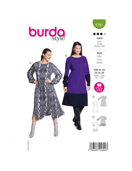 Patron Burda 5797 - Robe couture princesse