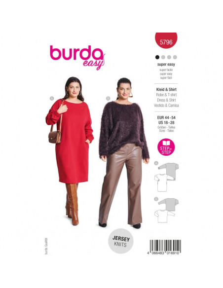 Patron Burda 5796 - Robes et pulls
