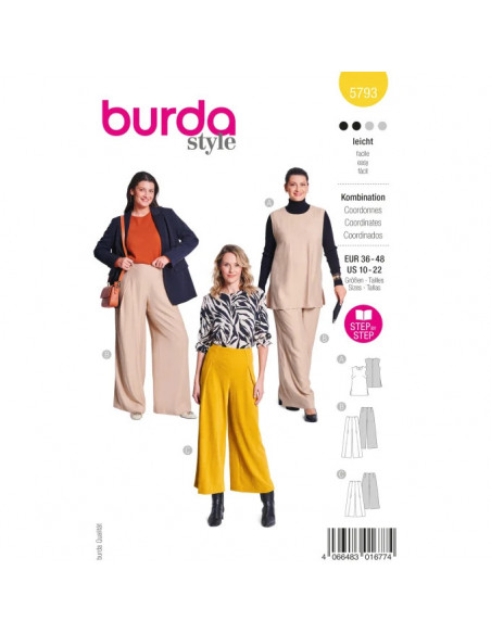 Patron Burda 5793 - Combinaison élégante et décontractée