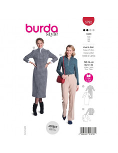 Patron Burda 5792 - Robe midi