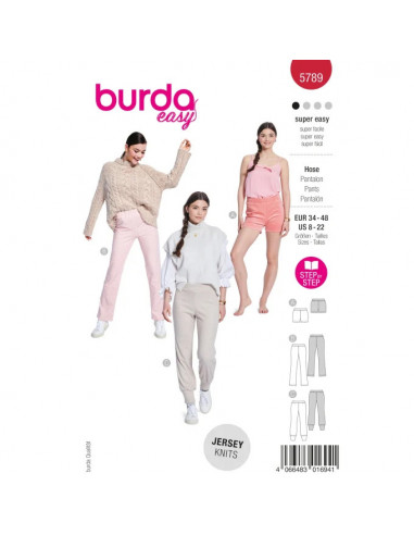 Patron Burda 5789 - Pantalon toutes occasions