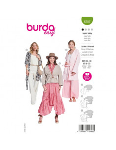 Patron Burda 5787 - Vestes tendances