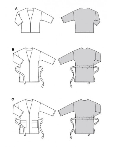 Patron Burda 5787 - Vestes tendances