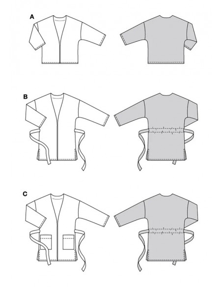 Patron Burda 5787 - Vestes tendances