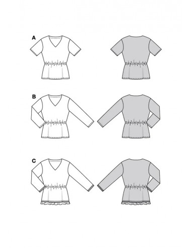 Patron Burda 5786 - Chemises et nuisette