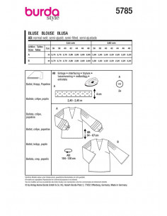 Patron Burda 5785 - Blouse inspiration couture 2