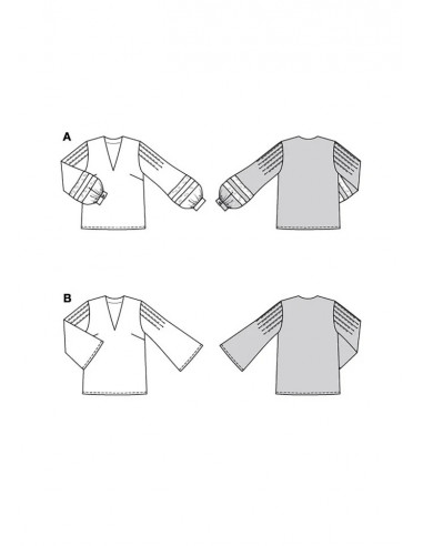 Patron Burda 5785 - Blouse inspiration couture