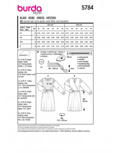 Patron Burda 5784 - Robe inspiration couture 2