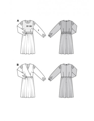 Patron Burda 5784 - Robe inspiration couture