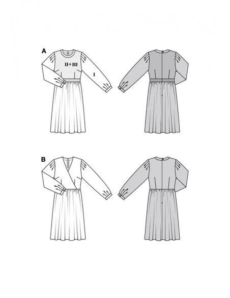 Patron Burda 5784 - Robe inspiration couture