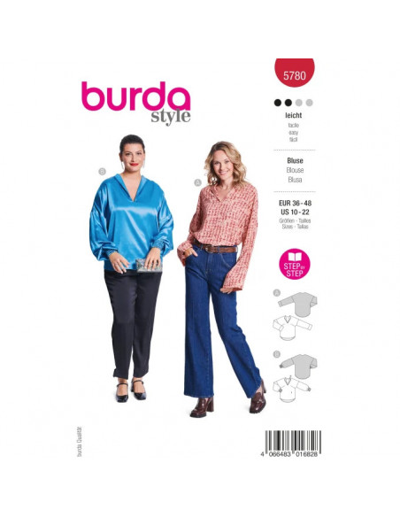 Patron Burda 5780 - Chemisier élégant