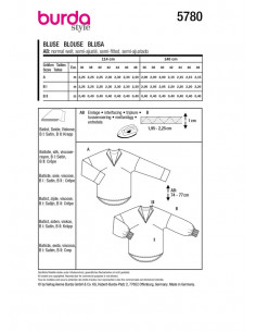 Patron Burda 5780 - Chemisier élégant 2