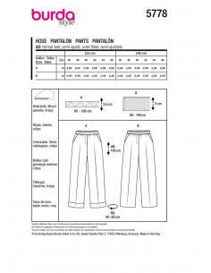 Patron Burda 5778 - Pantalon élégant et décontracté 2