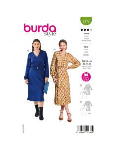 Patron Burda 5777 - Robe coupe en biais