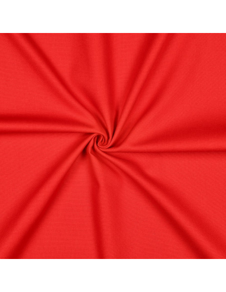 Tissu, Canvas Uni, Rouge Vif, Laize 140 cm, 100% Coton 322g/m²
