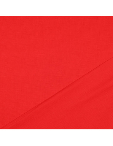 Tissu, Canvas Uni, Rouge Vif, Laize 140 cm, 100% Coton 322g/m²