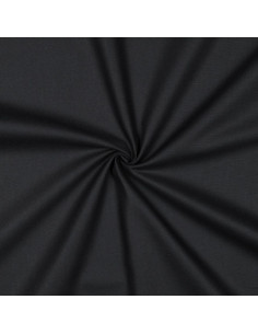 Tissu, Canvas Uni, Noir, Laize 140 cm, 100% Coton 322g/m²