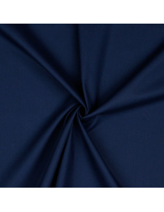 Popeline de coton unie, bleu marine