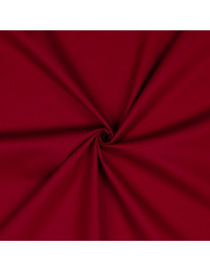 Popeline de coton unie rouge carmin