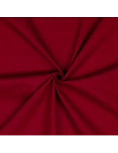 Tissu, Popeline de Coton Unie, Rouge Carmin, Laize 150 cm, 100% Coton 130g/m²