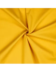 Tissu, Popeline de Coton Unie, Jaune Vif, Laize 150 cm, 100% Coton 130g/m²