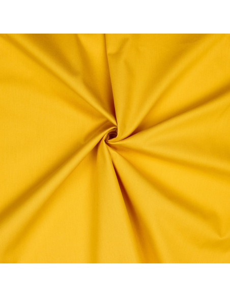 Tissu, Popeline de Coton Unie, Jaune Vif, Laize 150 cm, 100% Coton 130g/m²