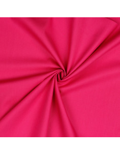 Popeline de coton unie, rose vif