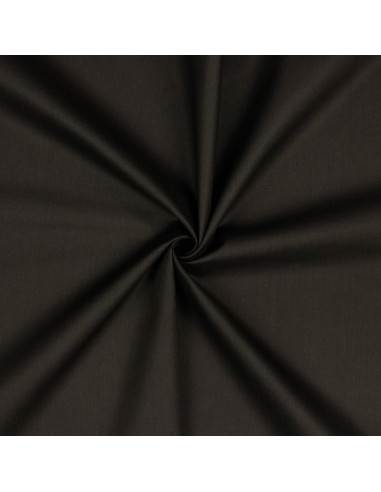 Popeline de coton unie, marron foncé