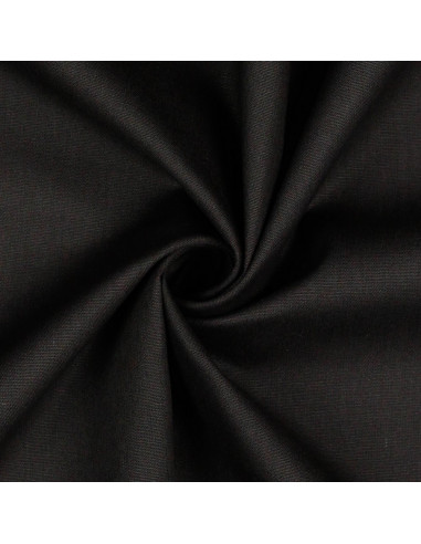 Tissu, Popeline de Coton Unie, Marron Foncé, Laize 150 cm, 100% Coton 195g/m²