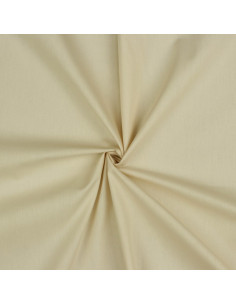 Popeline de coton unie, beige