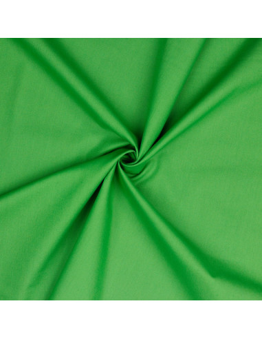 Tissu, Popeline de Coton Unie, Vert Prairie, Laize 150 cm, 100% Coton 130g/m²