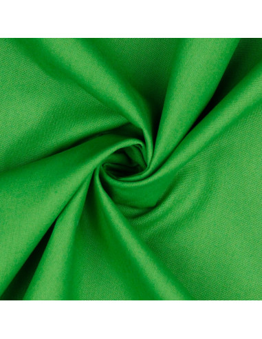 Tissu, Popeline de Coton Unie, Vert Prairie, Laize 150 cm, 100% Coton 130g/m²