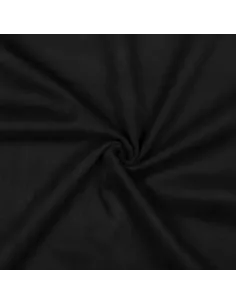 Tissu, Suédine Scuba Stretch Uni, Noir, Laize 150 cm, 96% Polyester 4% Spandex 280g/m²