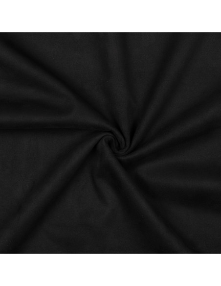 Tissu, Suédine Scuba Stretch Uni, Noir, Laize 150 cm, 96% Polyester 4% Spandex 280g/m²