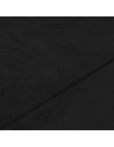 Tissu, Suédine Scuba Stretch Uni, Noir, Laize 150 cm, 96% Polyester 4% Spandex 280g/m²