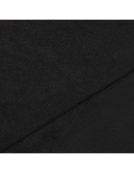Tissu, Suédine Scuba Stretch Uni, Noir, Laize 150 cm, 96% Polyester 4% Spandex 280g/m²