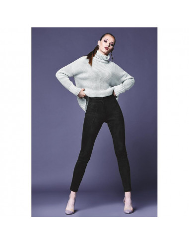 Suédine scuba, stretch, noire