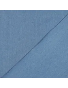 Tissu, Jean Stretch Uni, Bleu Clair, Laize 150 cm, Coton Recyclé 255g/m² 2